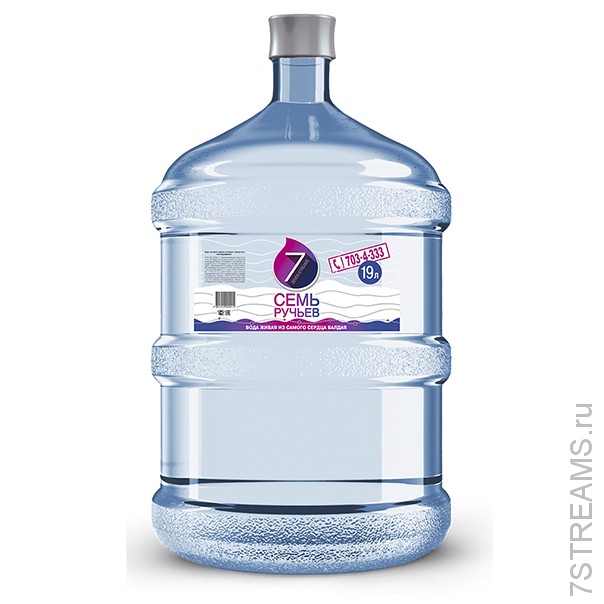 Вода питьевая бутилированная "Семиручье" 19л.